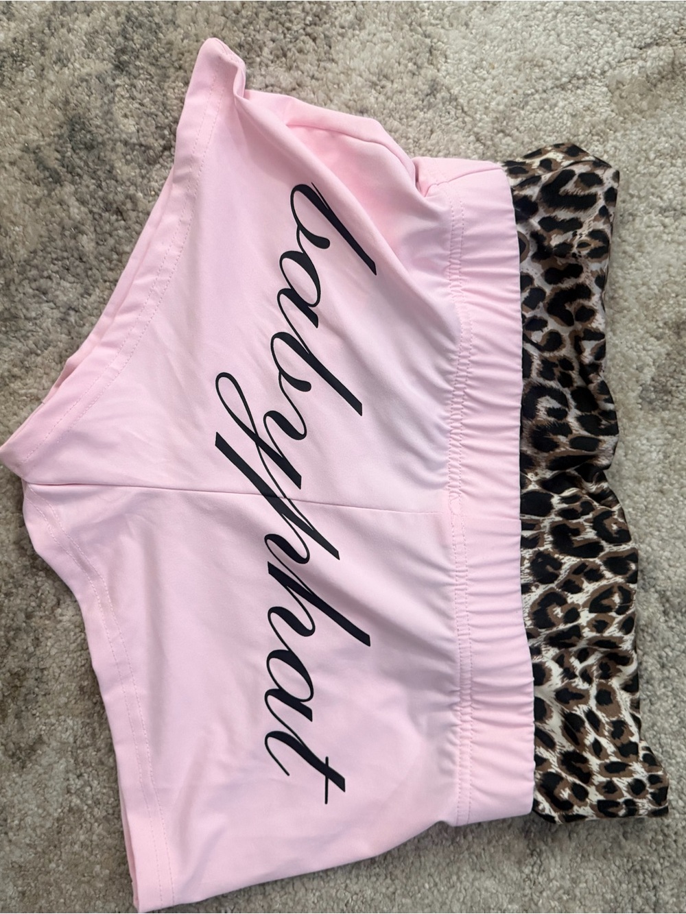 Baby Phat Pink Shorts with Leopard Trim